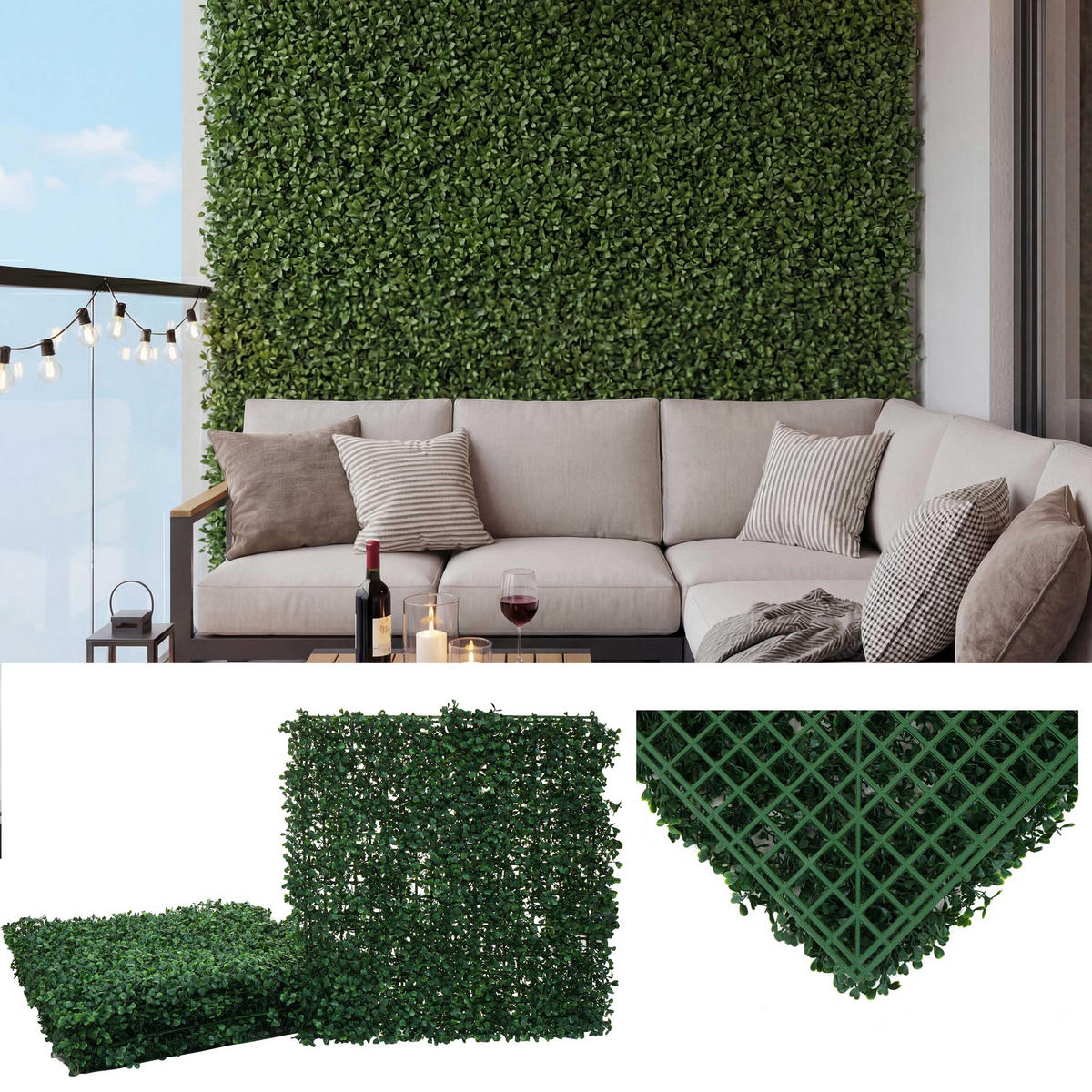 WANDFLIESE Grün - Grün, Kunststoff (49/4cm) - MCW