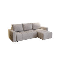 ECKSOFA Noha In Paros - Hellgrau, Holzwerkstoff/Textil (231/142cm) - Fun Möbel