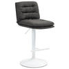 BARHOCKER Stoff dunkelgrau - Dunkelgrau/Weiß, Textil/Metall (42/94/56cm) - CLP