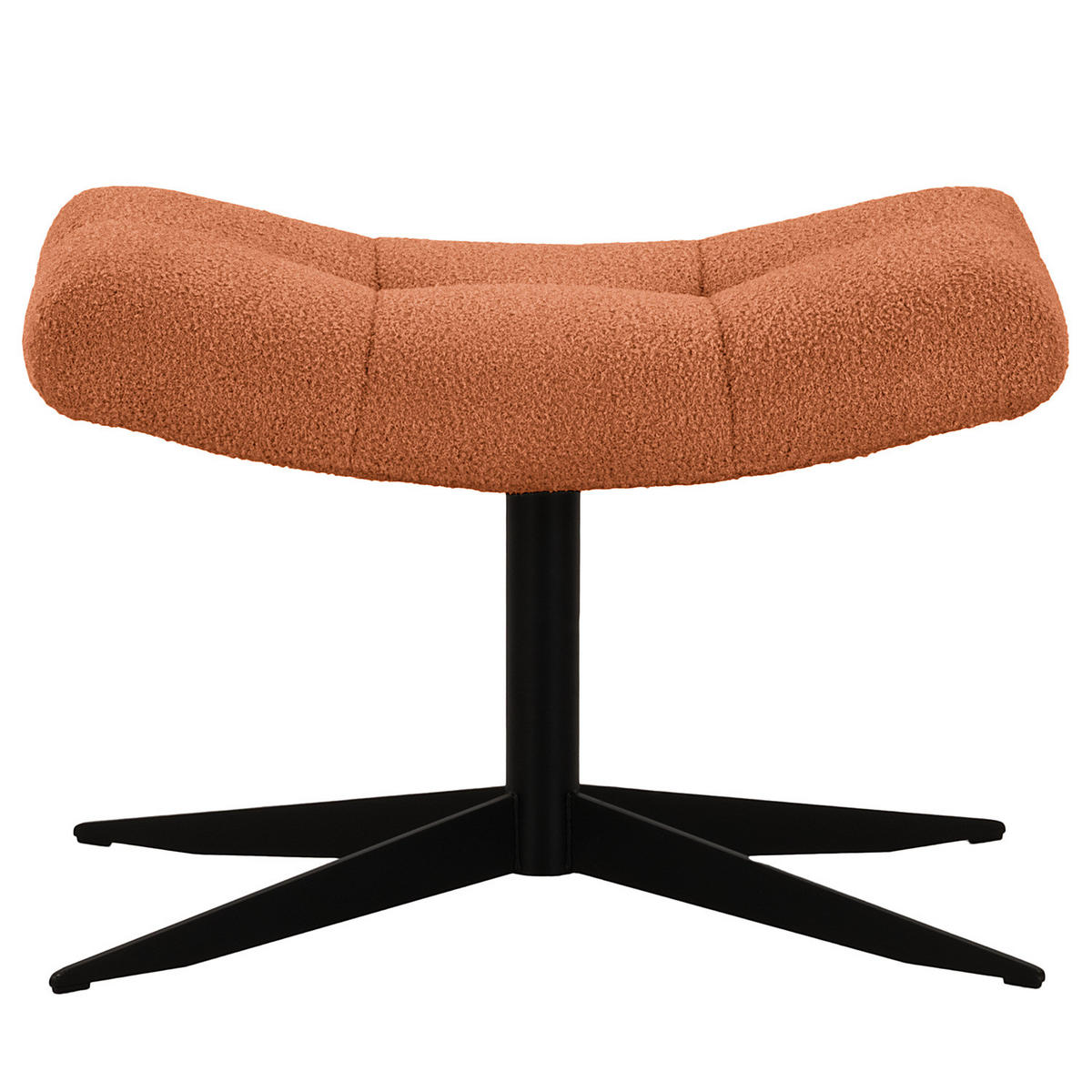 POLSTERHOCKER - Schwarz/Kupferfarben, Textil/Metall (67/47/50cm) - home24