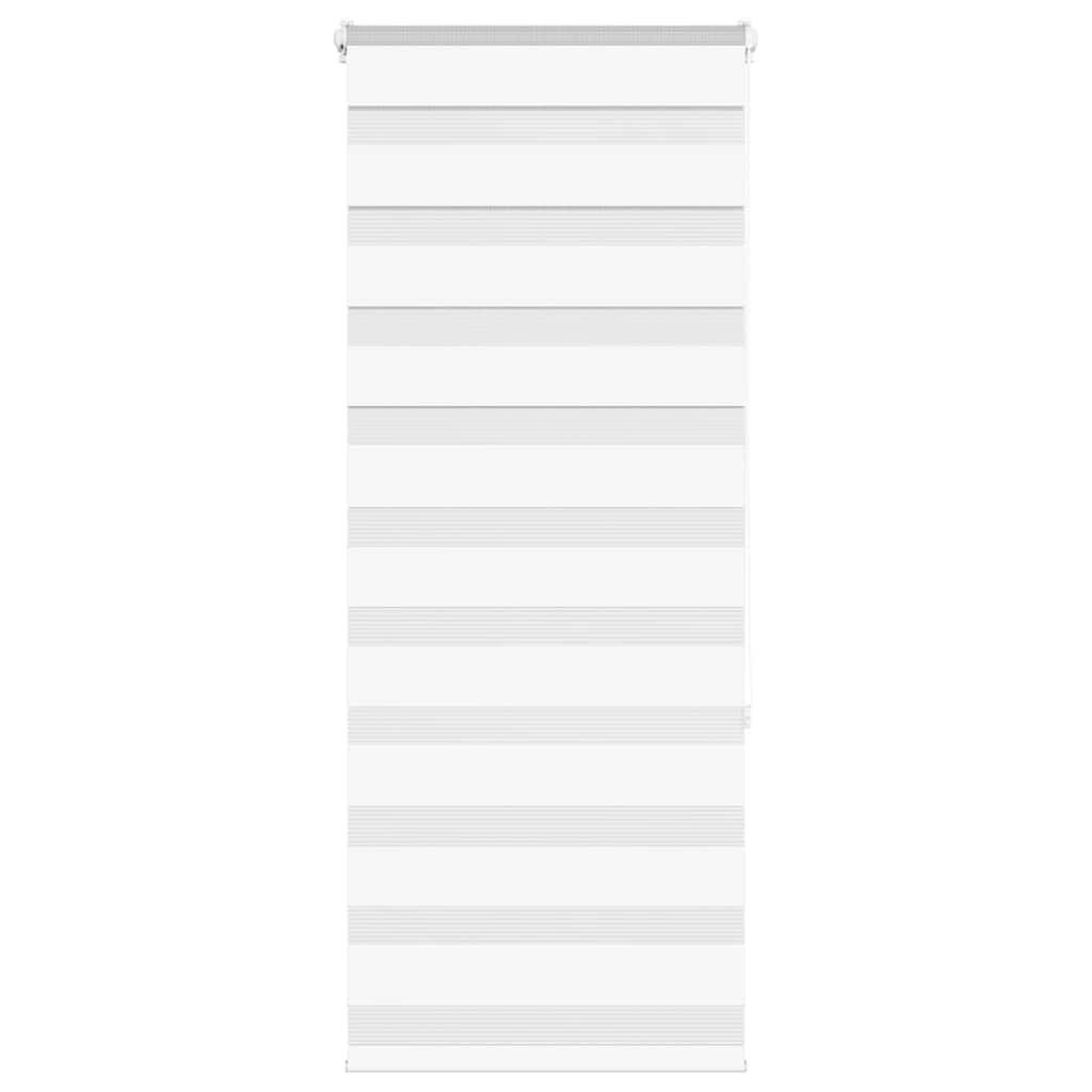 DOPPELROLLO 65/150 cm Stoffbreite 60,9 cm aus Polyester Weiß - Weiß, Textil (65/150cm) - vidaXL