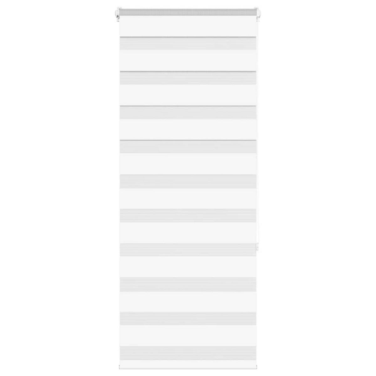 DOPPELROLLO 65/150 cm Stoffbreite 60,9 cm aus Polyester Weiß - Weiß, Textil (65/150cm) - vidaXL