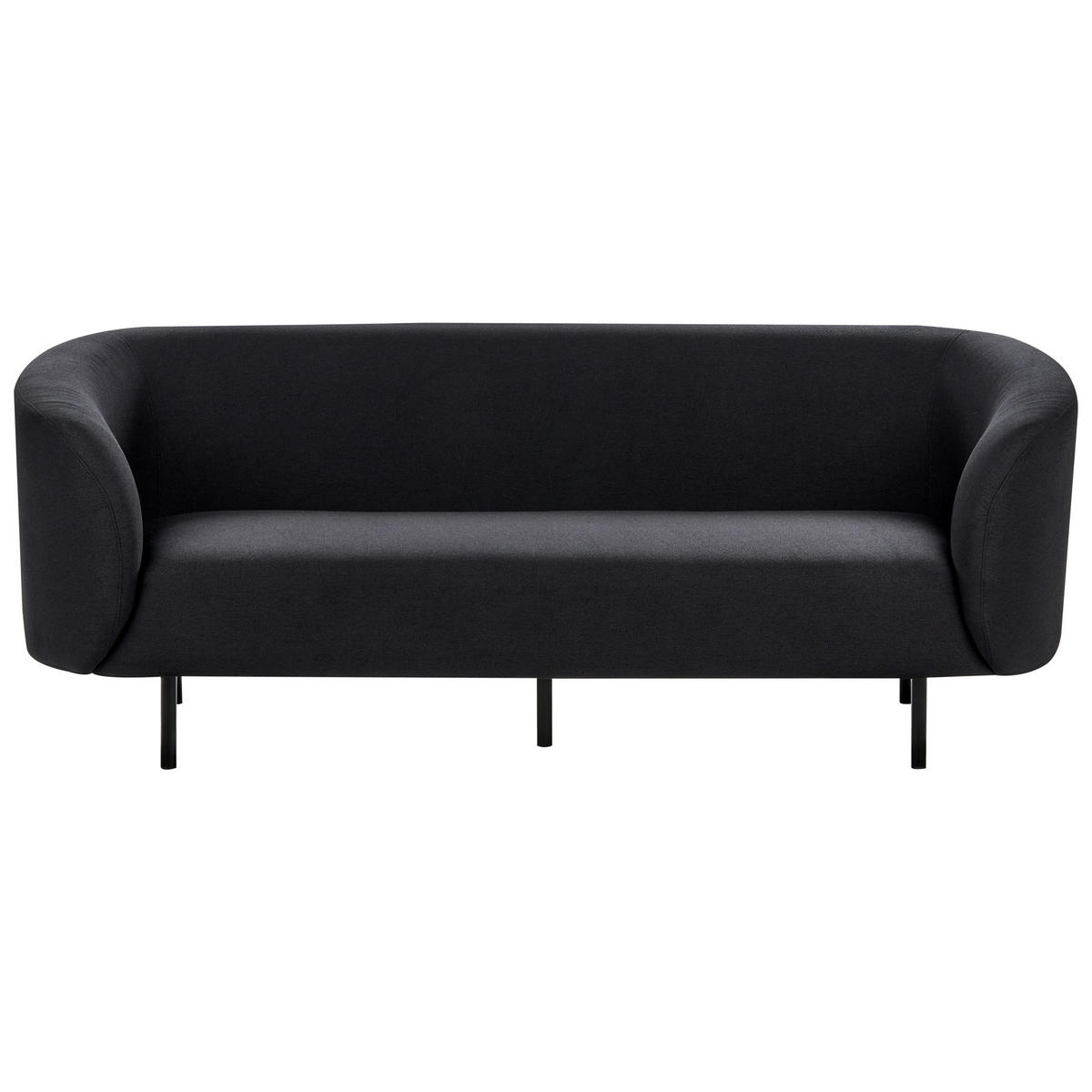 3-SITZER-SOFA Stoff schwarz Loen - Schwarz, Textil (200/79/70cm) - Beliani