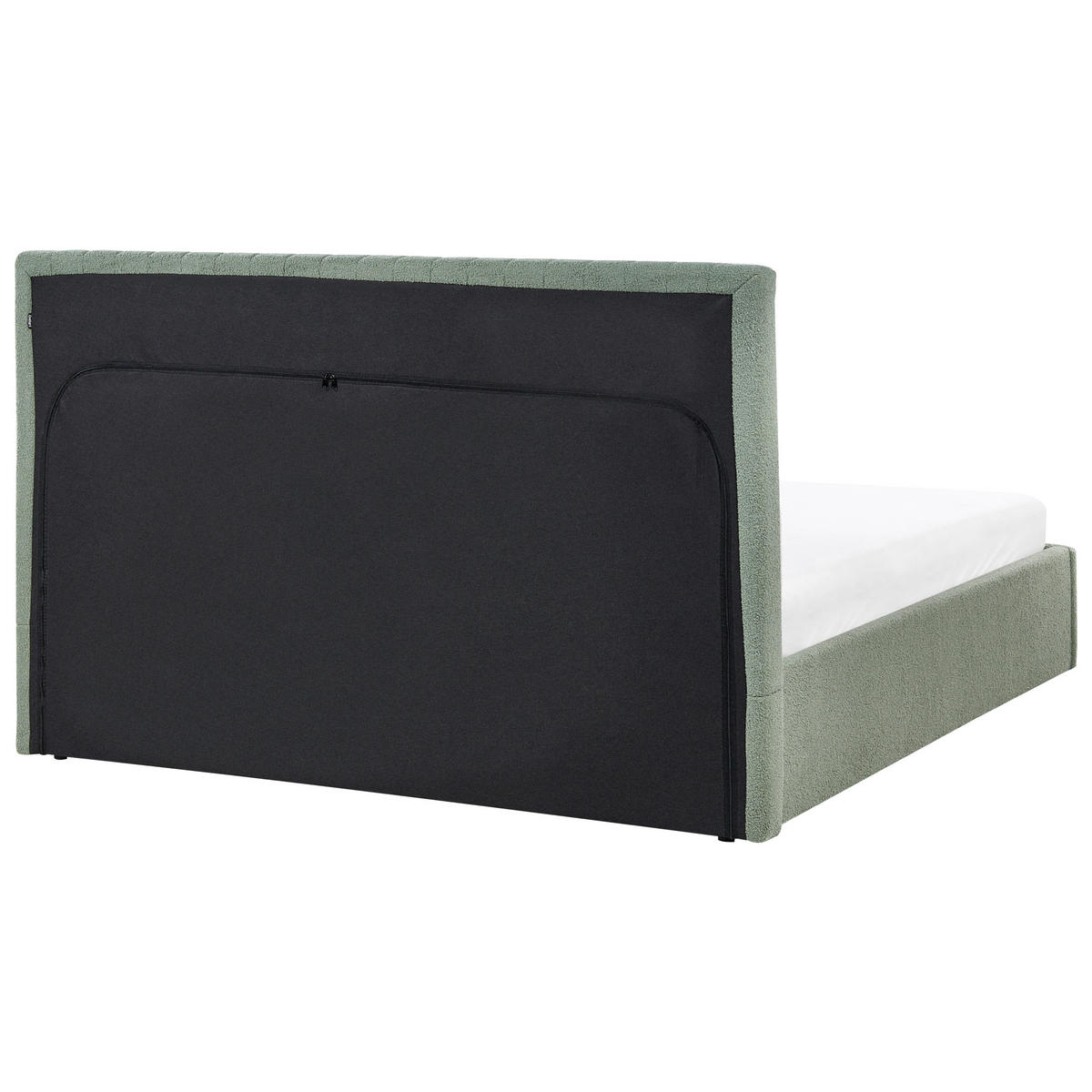 POSTELJA s prostorom za shranjevanje 160/200 bouclé zelena Vion - zelena, tekstil (160/200cm) - Beliani
