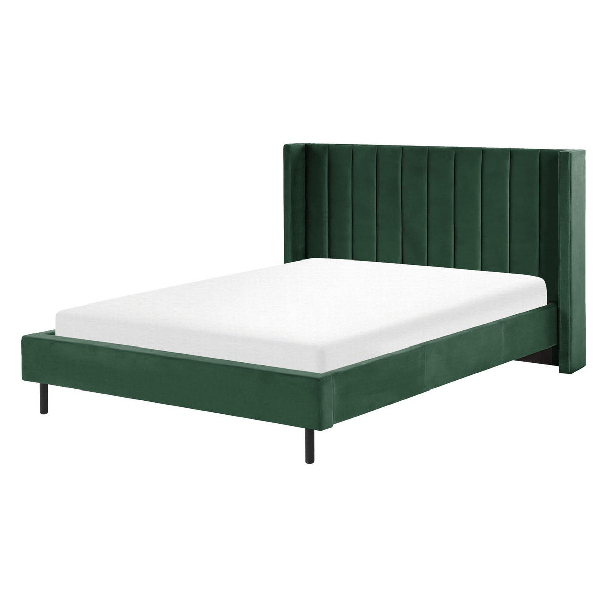 BETT mit Lattenrost 160x200 cm Grün Villette - Grün, Textil (160/200cm) - Beliani