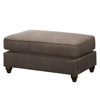 POLSTERHOCKER - Antiklederlook - Dunkelbraun, Buchenholz/Textil (104/51/63cm) - home24