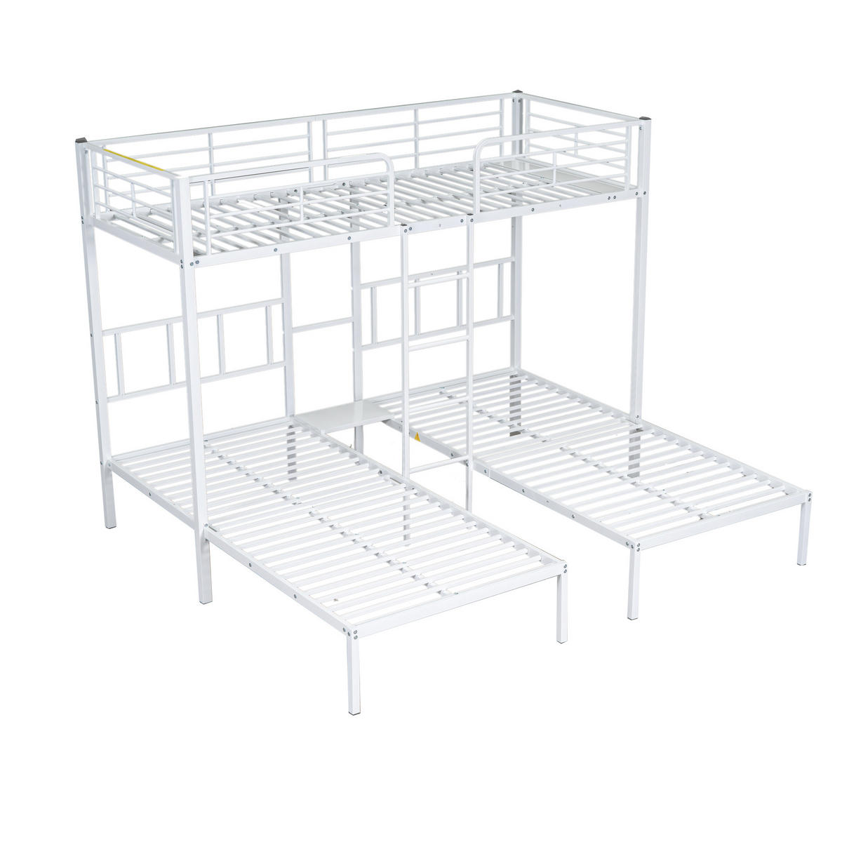 DREIFACH-ETAGENBETT Metall Weiß 90/200 cm 3er-Set - Weiß, Metall (90/200cm) - ComfortXL