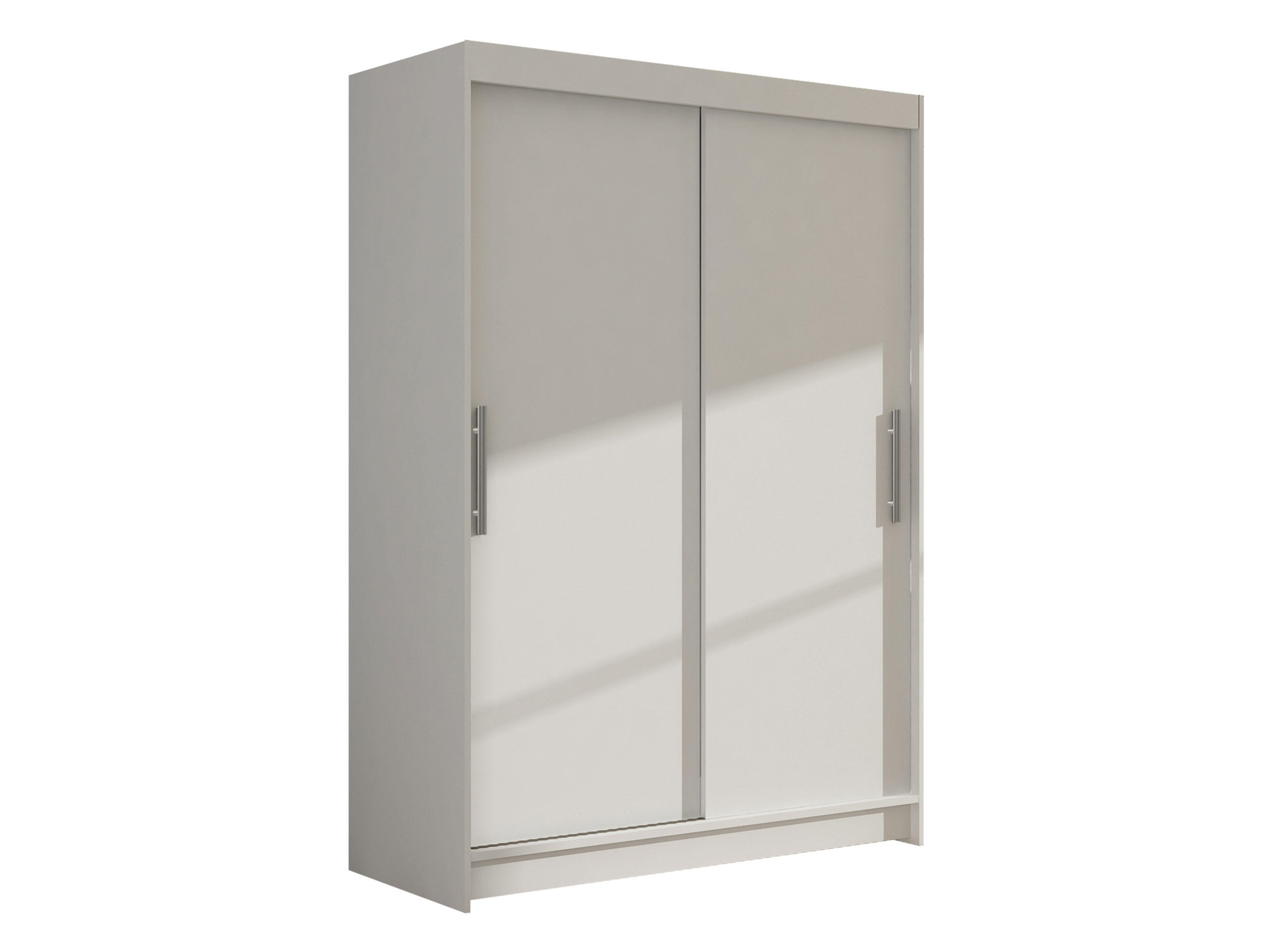 KLEIDERSCHRANK Miami I - Silberfarben/Weiß, Holzwerkstoff/Kunststoff (120/200/58cm) - MIRJAN24