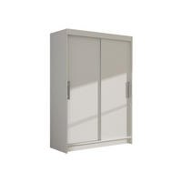 KLEIDERSCHRANK Miami I - Silberfarben/Weiß, Holzwerkstoff/Kunststoff (120/200/58cm) - MIRJAN24
