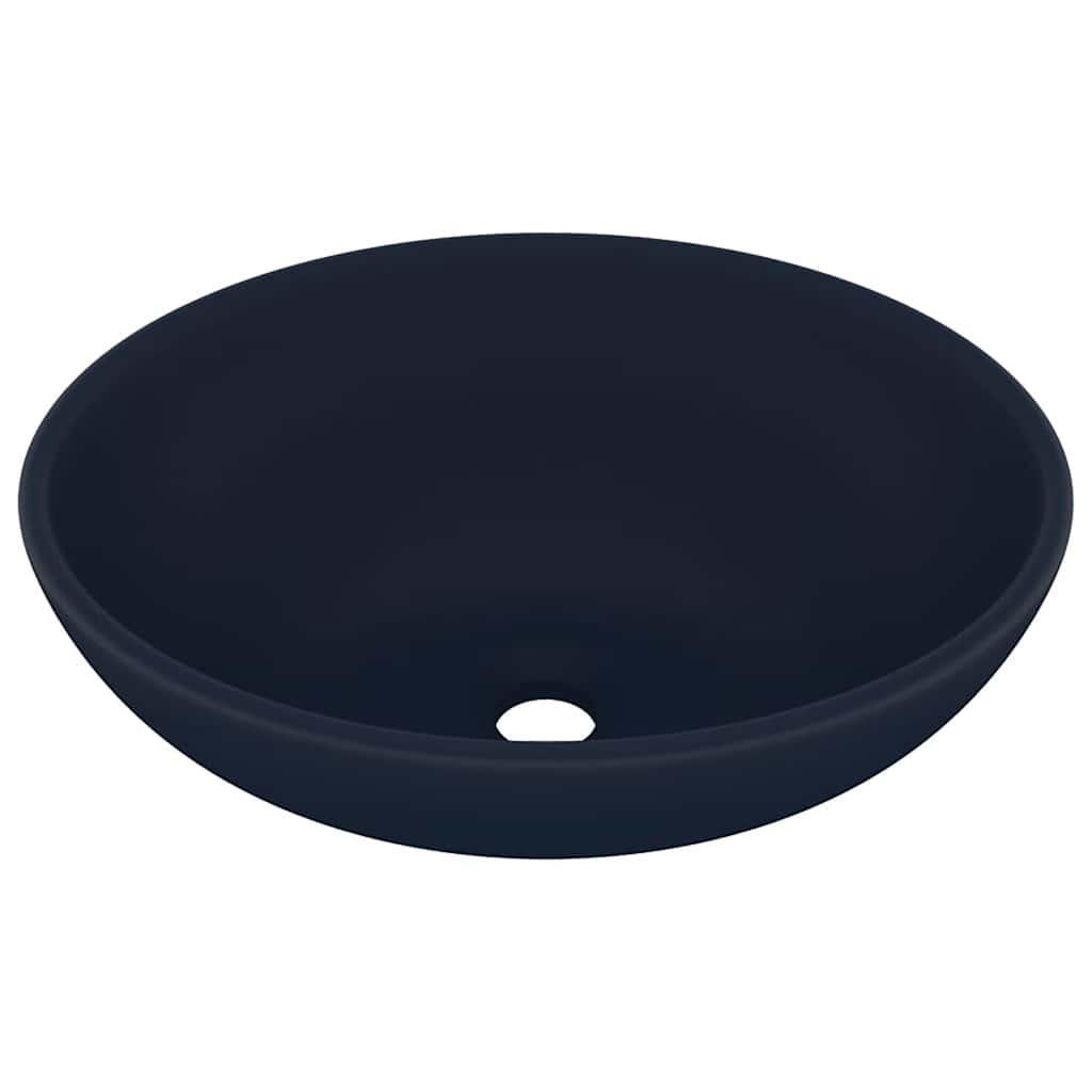 WASCHBECKEN Lange 40/33/13.5 cm - Dunkelblau, Keramik (40/13.5/33cm) - Nettlife