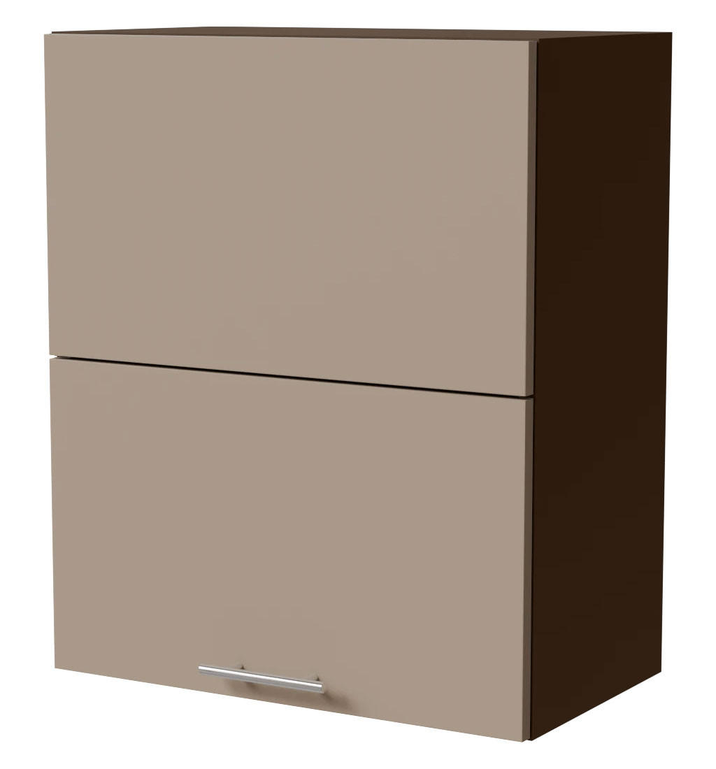 KLAPPHÄNGESCHRANK Brerra W8B/60-AV Lava / RAL 1019 graubeige Matt 60 / 32,5 / 72cm - Dunkelgrau/Graubraun, Holz/Holzwerkstoff (60/72/32.5cm) - Feldmann-Wohnen