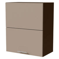 KLAPPHÄNGESCHRANK Brerra W8B/60-AV Lava / RAL 1019 graubeige Matt 60 / 32,5 / 72cm - Dunkelgrau/Graubraun, Holz/Holzwerkstoff (60/72/32.5cm) - Feldmann-Wohnen
