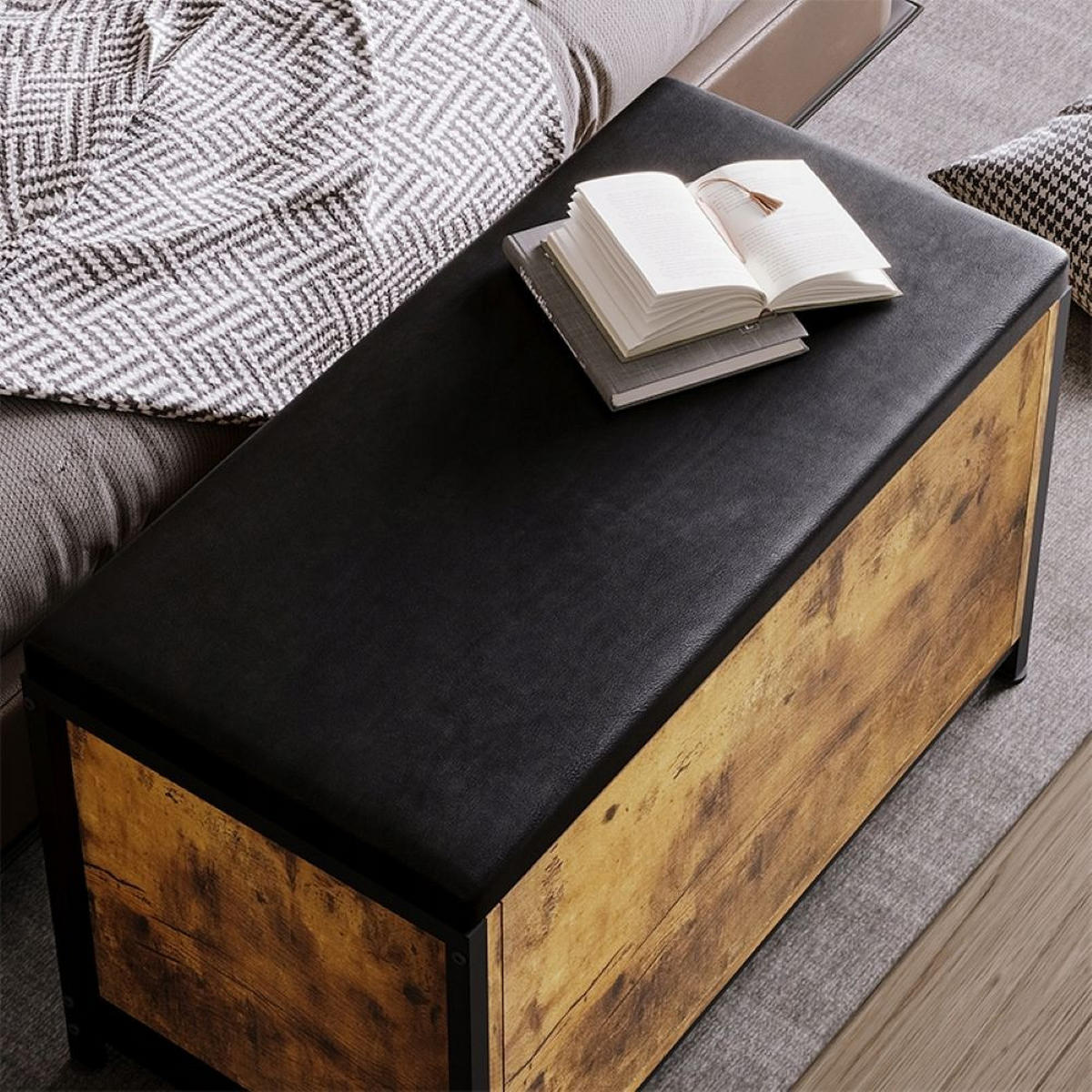 TRUHE, braun 80/40/50 cm - Braun, Holzwerkstoff (80/50/40cm)