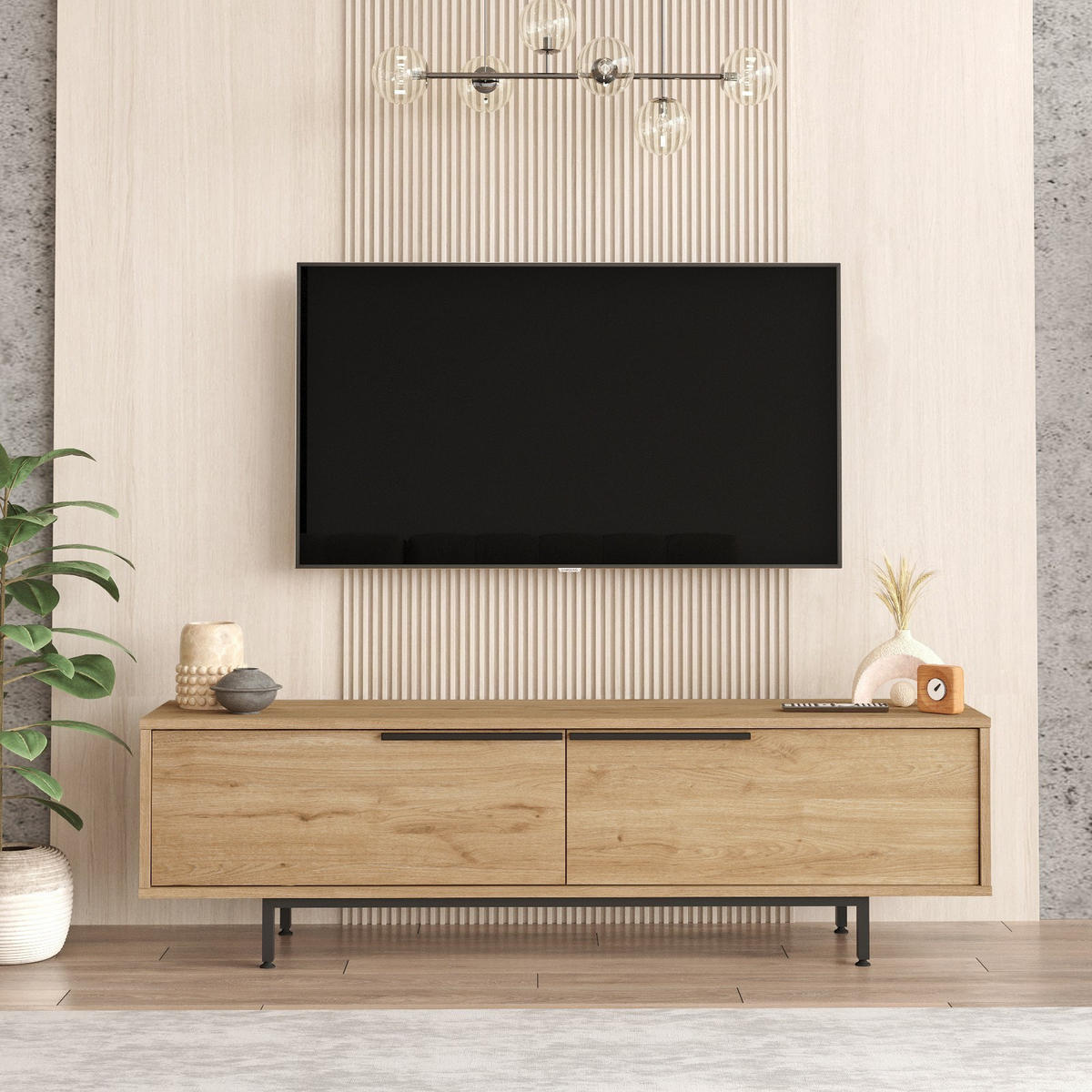 TV-MÖBEL calvin Braun - Braun, Holz (35/45/160cm) - Habitat Garten