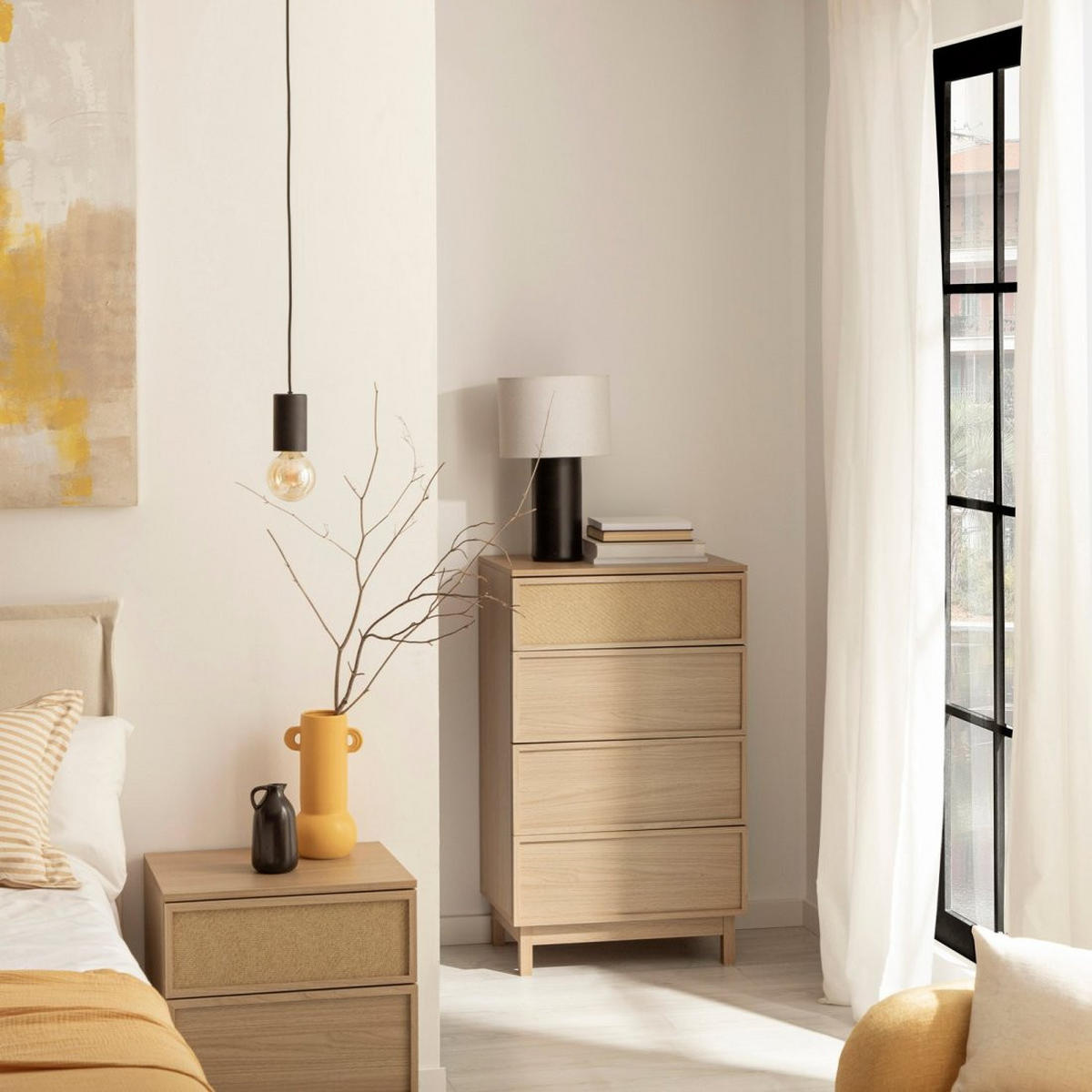 SCHUBLADENSCHRANK Bora Natürlich 60 cm x 100 cm - Naturfarben, Holzwerkstoff (60/100/40cm) - Klast Home