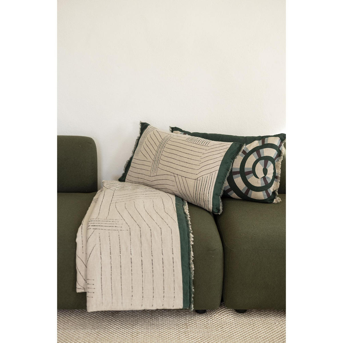 KISSEN Zeff Kori abgrund 40 x 65 cm - Blau, Textil (40/65cm) - Vivaraise