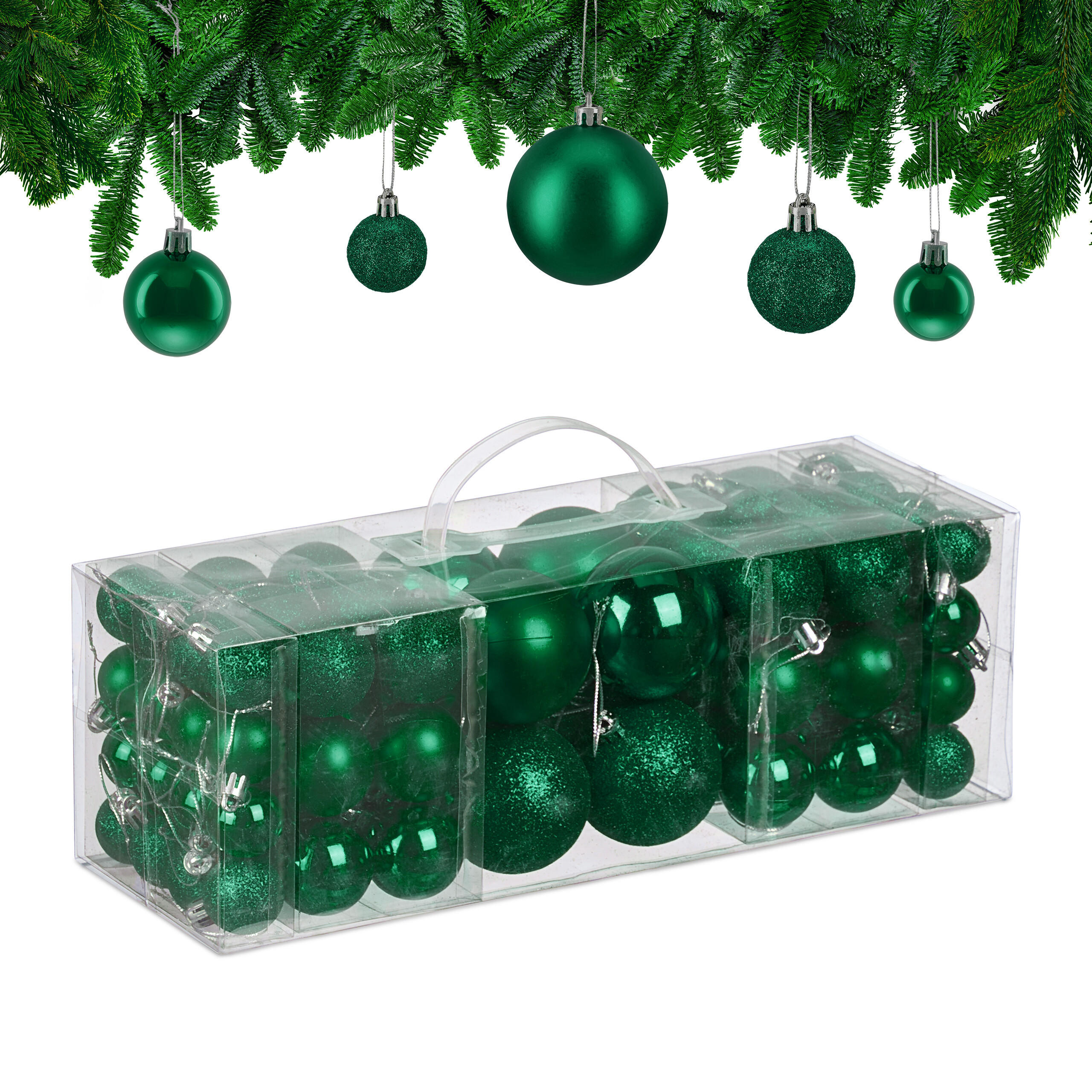 BILE DE CRĂCIUN Verde închis set-76-piese