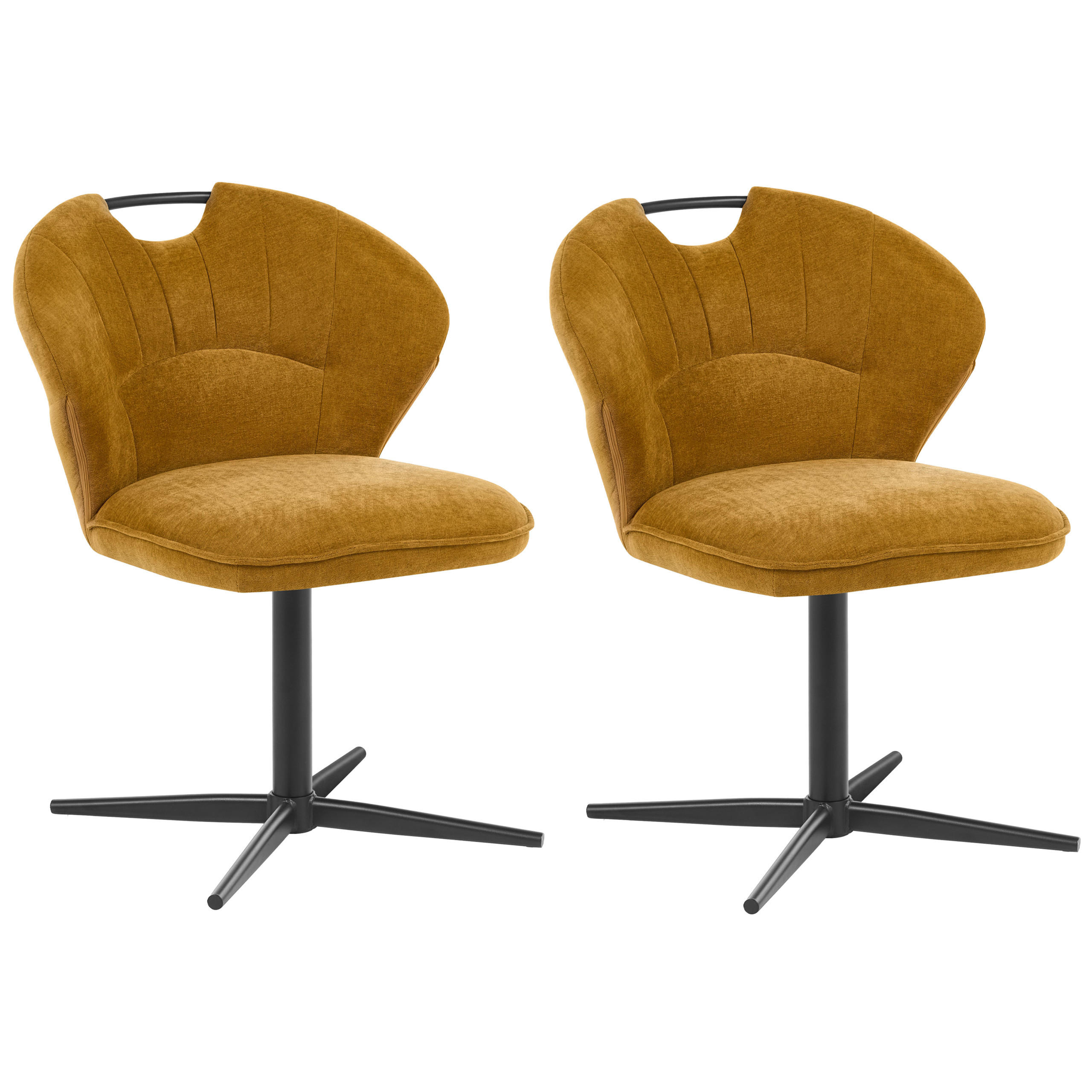 Beliani Stuhl Gelb 48x80x65 cm