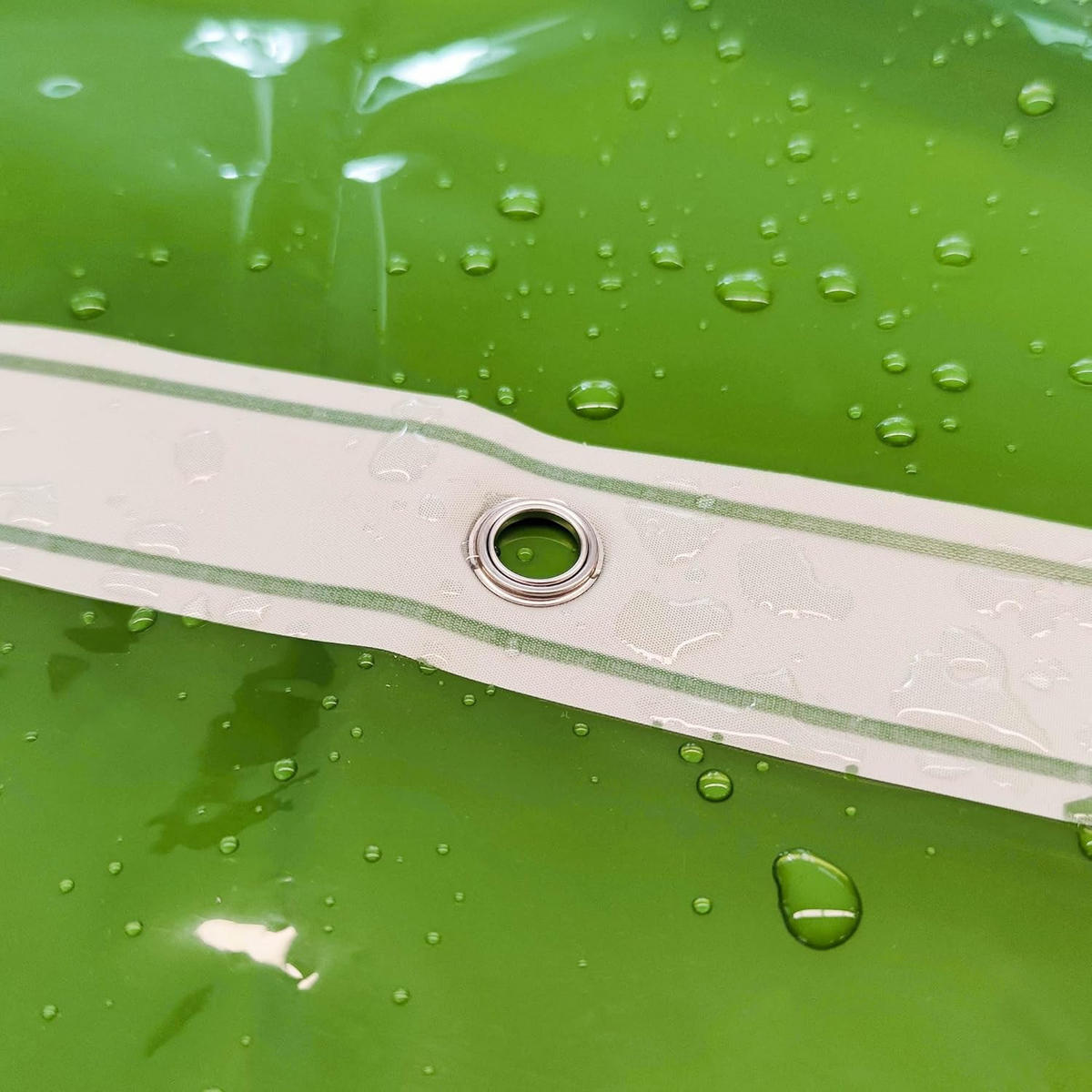 EINLAGE DUSCHVORHANG Grün transparent PEVA hochwertig wasserdicht leicht - Grün, Kunststoff (180/180cm) - MCBOSON