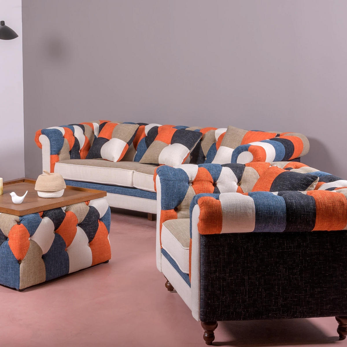 1-SITZER-SOFA Textil Multicolor - Multicolor, Textil (96/70/84cm) - Nest Dream