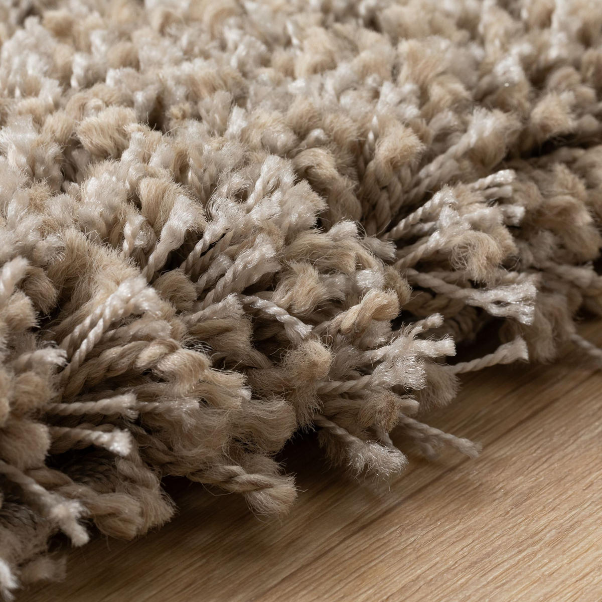 HOCHFLORTEPPICH 200/200 cm Twilight rund - Beige, Textil (200/200cm) - Steffensmeier