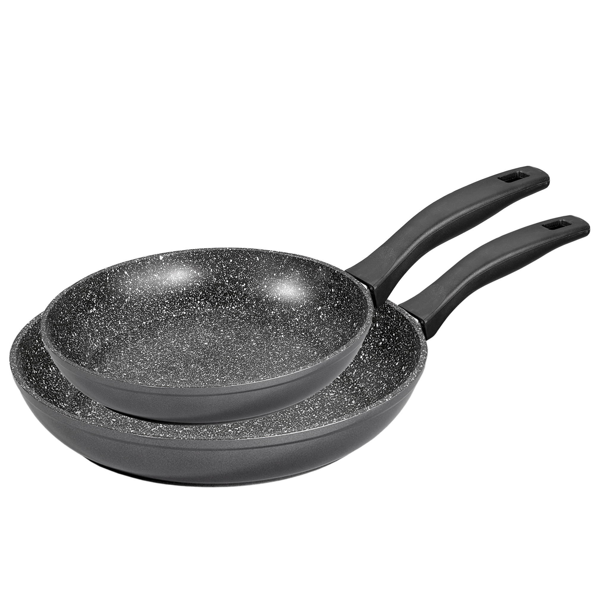 PFANNENSET 2 TEILIG - Schwarz, Metall - Stoneline