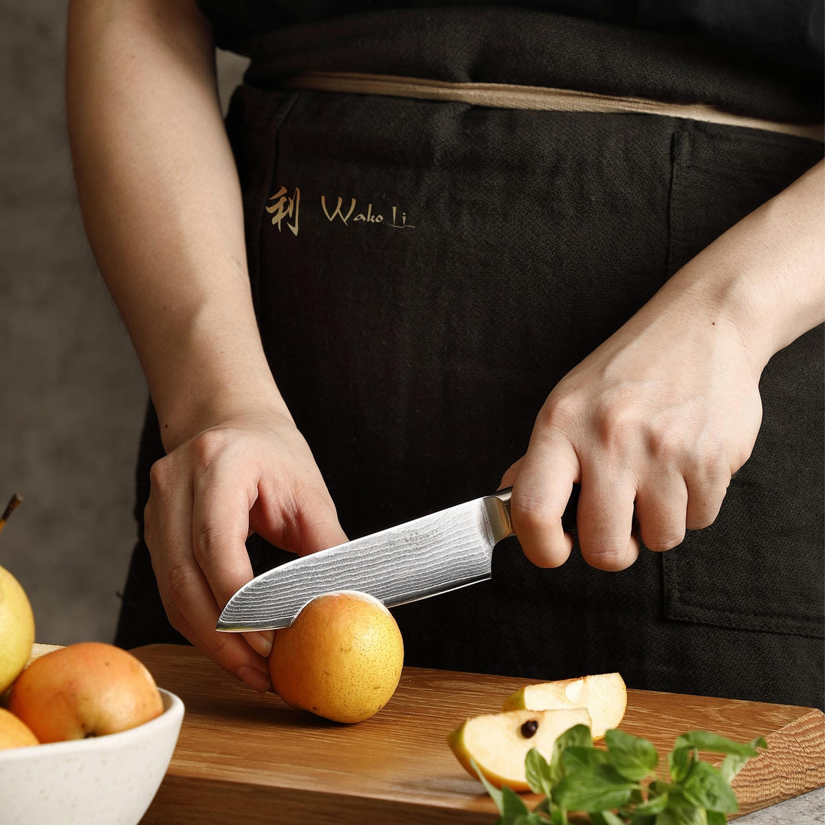 SANTOKUMESSER 12 cm - Schwarz, Metall (24cm) - Wakoli