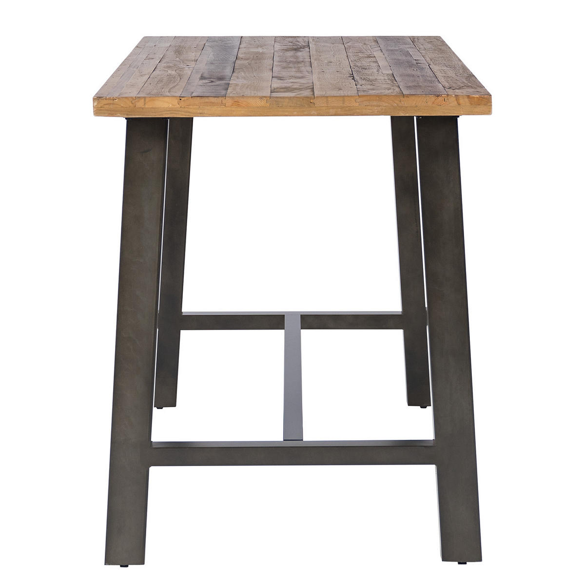 BARTISCH - Pinie massiv / Metall - Beige, Holz (75/120/95cm) - home24