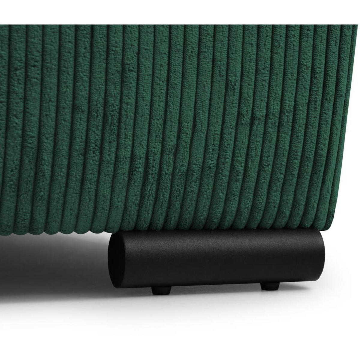 WOHNLANDSCHAFT Benny U grün - Schwarz/Grün, Textil/Metall (350/85/186cm) - Beautysofa
