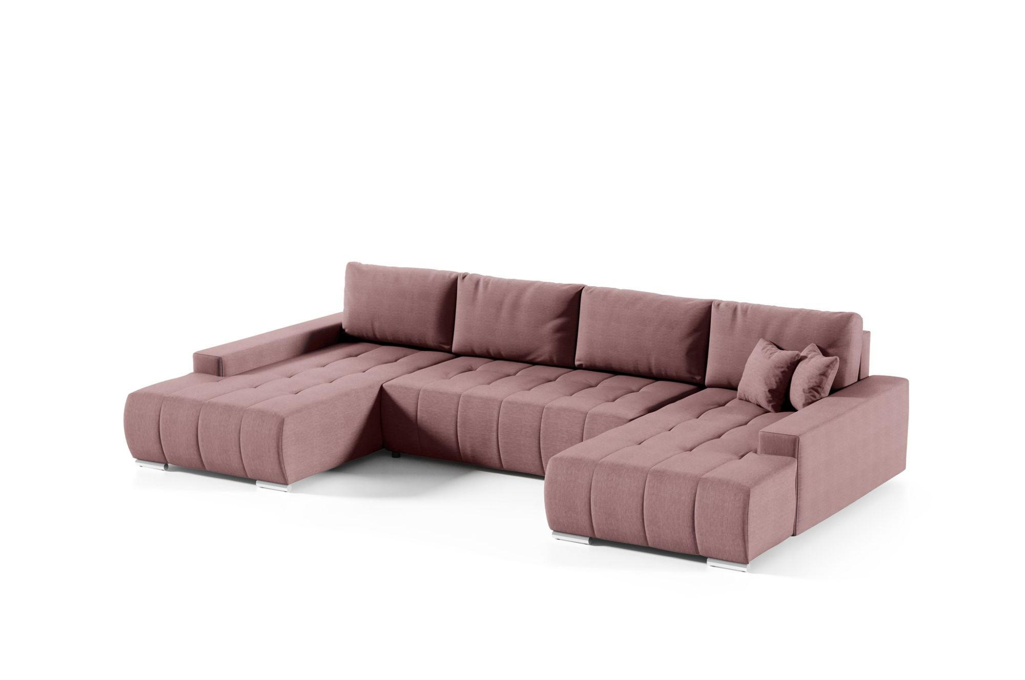 WOHNLANDSCHAFT Vogar In Aulla - Rosa, Holzwerkstoff/Textil (350/85/185cm) - Fun Möbel
