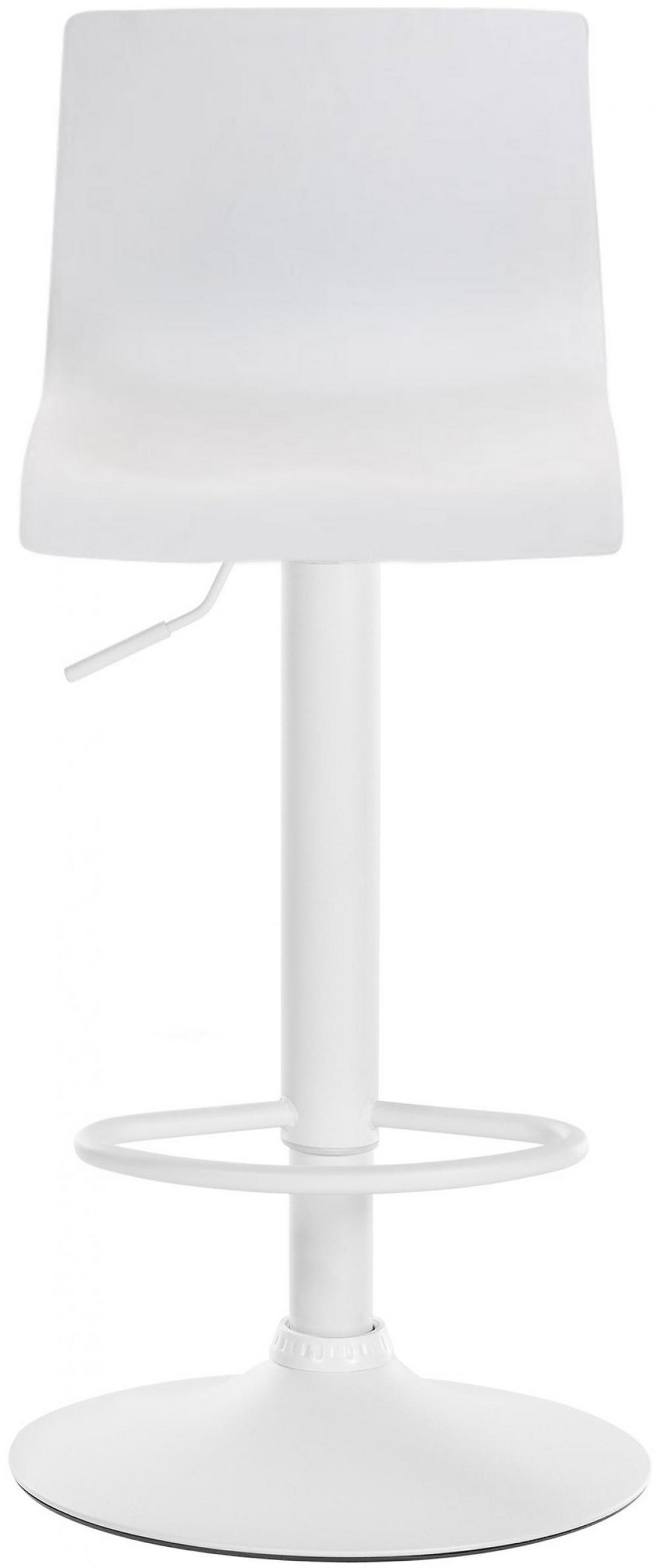 BARHOCKER Kunststoff weiß - Weiß, Kunststoff/Metall (39/84/36cm) - CLP
