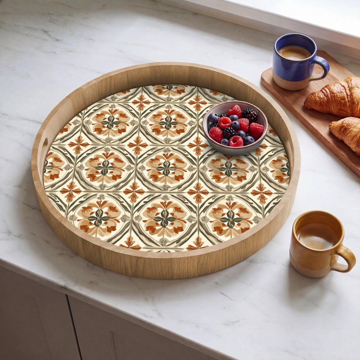 TABLETT - Elegant - antik - farbenfroh - 50x50 cm - Multicolor, Holz (50/5/5cm) - OnlyWow