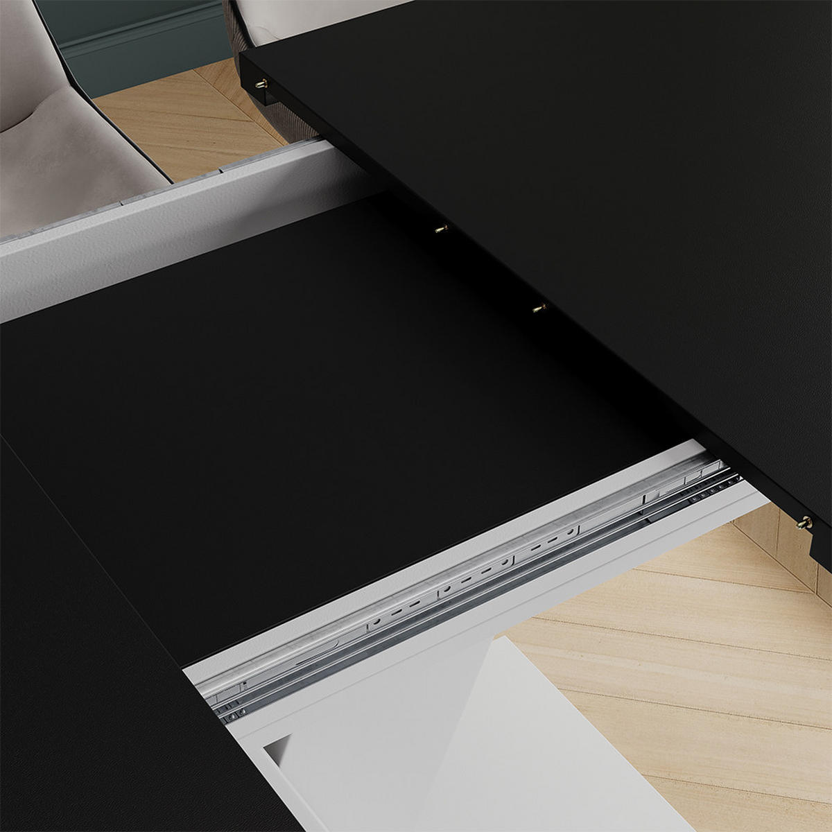 JÍDELNÍ STŮL Fenaro Černá/bílá - bílá/černá, kompozitní dřevo (80/120/77.4cm) - Vicco