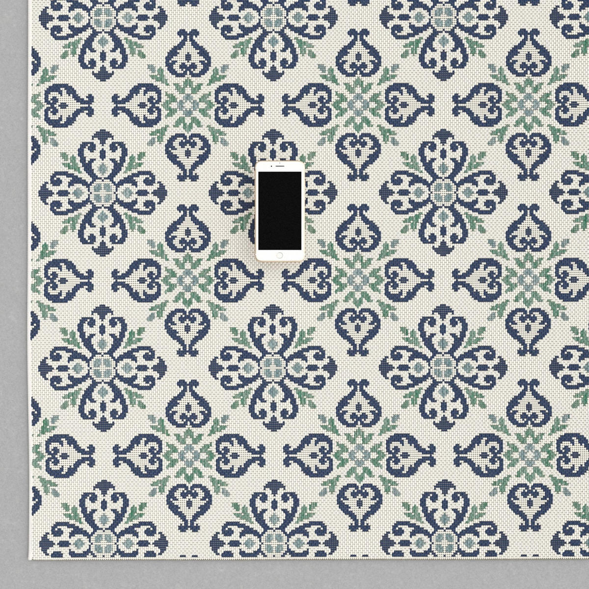 TEPPICH für Innen und Außen fleckenbeständig blau - Blau, Textil (120/170cm) - AFK Living