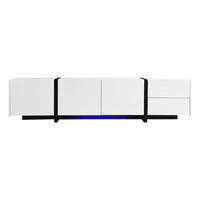 TV-SCHRANK 170/30/39 cm Weiß/Schwarz mit 1 Schublade und 3 Türen - Schwarz, Holzwerkstoff (170/39/30cm) - Oxeza