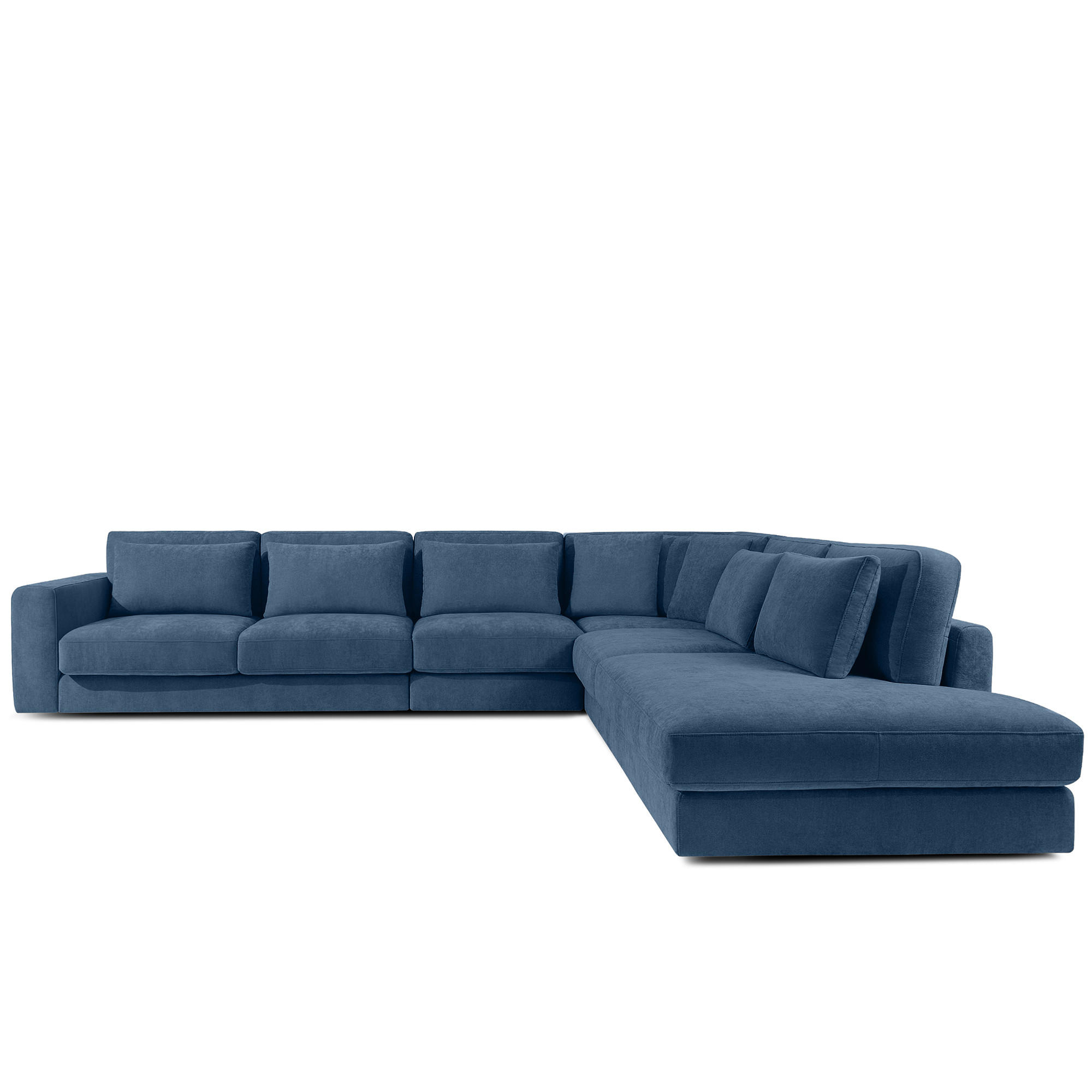 ECKSOFA XL rechts VERUS - Dunkelblau, Holz/Holzwerkstoff (377/328cm) - KONSIMO®