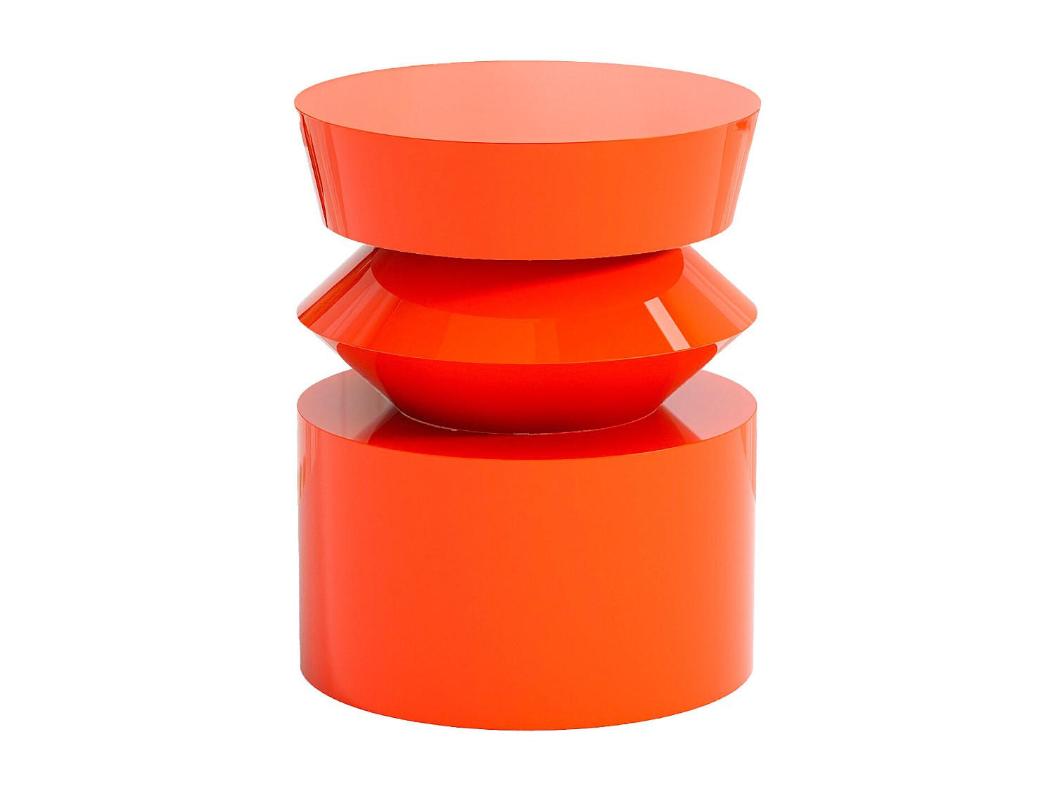 BEISTELLTISCH - 39.5 cmcm x 39.5 cmcm - Holz, Platte - Orange - NIDIMA - Orange, Holz (39.5/39.5/50cm) - Vente-Unique