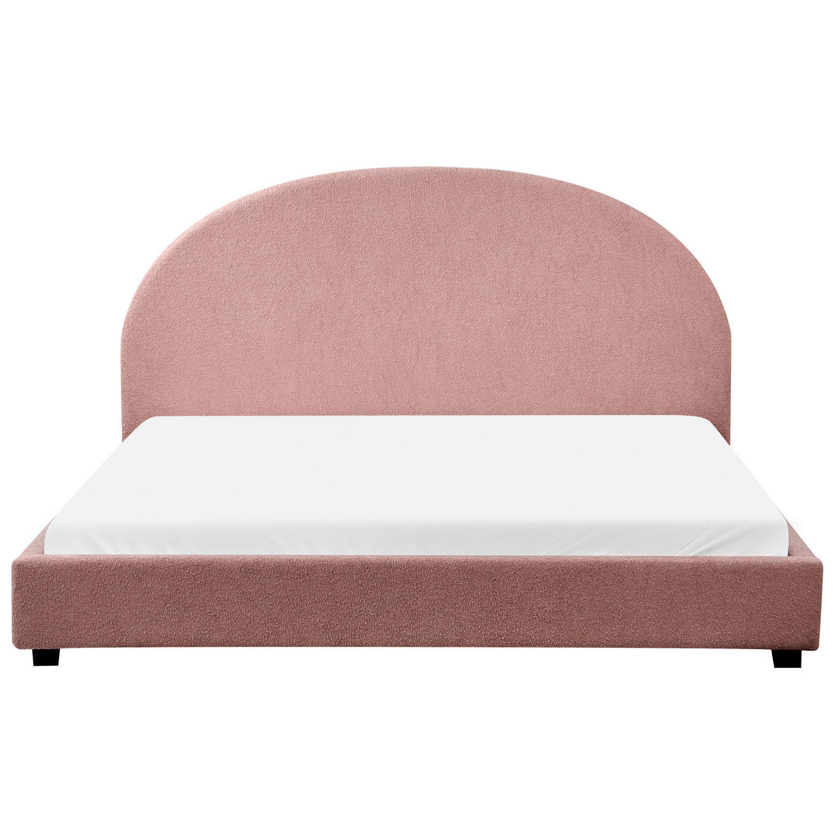 BETT mit Lattenrost 180/200 cm Pastellrosa Vaucluse - Pink, Textil (180/200cm) - Beliani