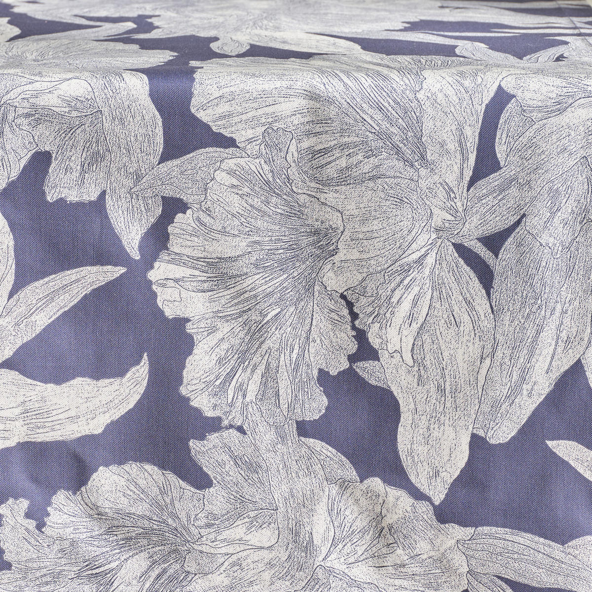 TISCHLÄUFER Flowa 40x180cm, Dunkelblau - Dunkelblau, Textil (180/40/1cm) - home&you