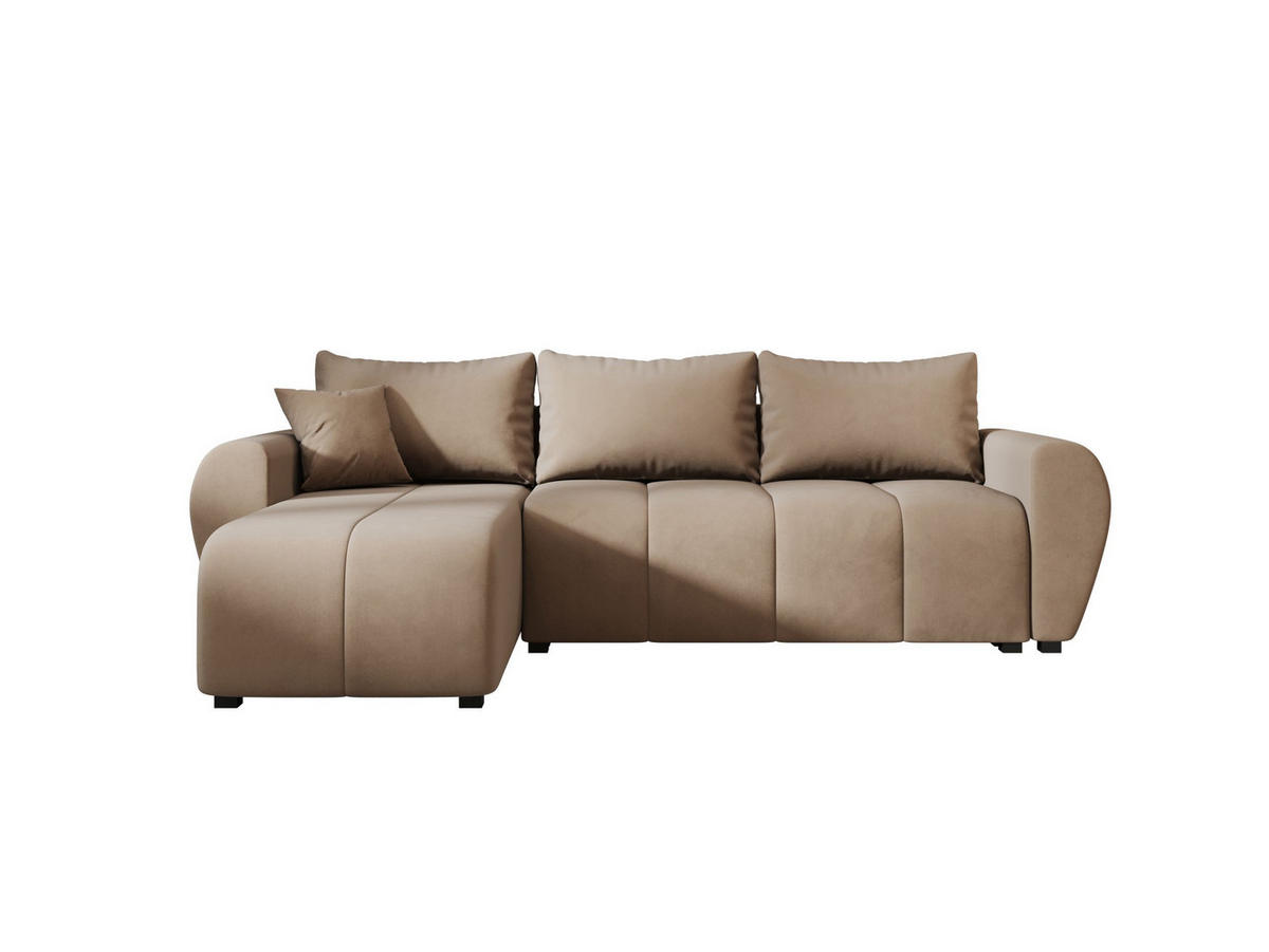 ECKSOFA MOLISA L Itaka 48 Links mit Schlaffunktion - Braun, Textil (245/145cm) - Bedante
