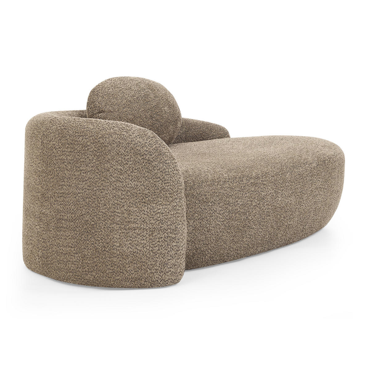 ECKSOFA 170/96/62 cm Braun Teddy mit Kissen - Braun, Textil (170/96cm) - Oxeza