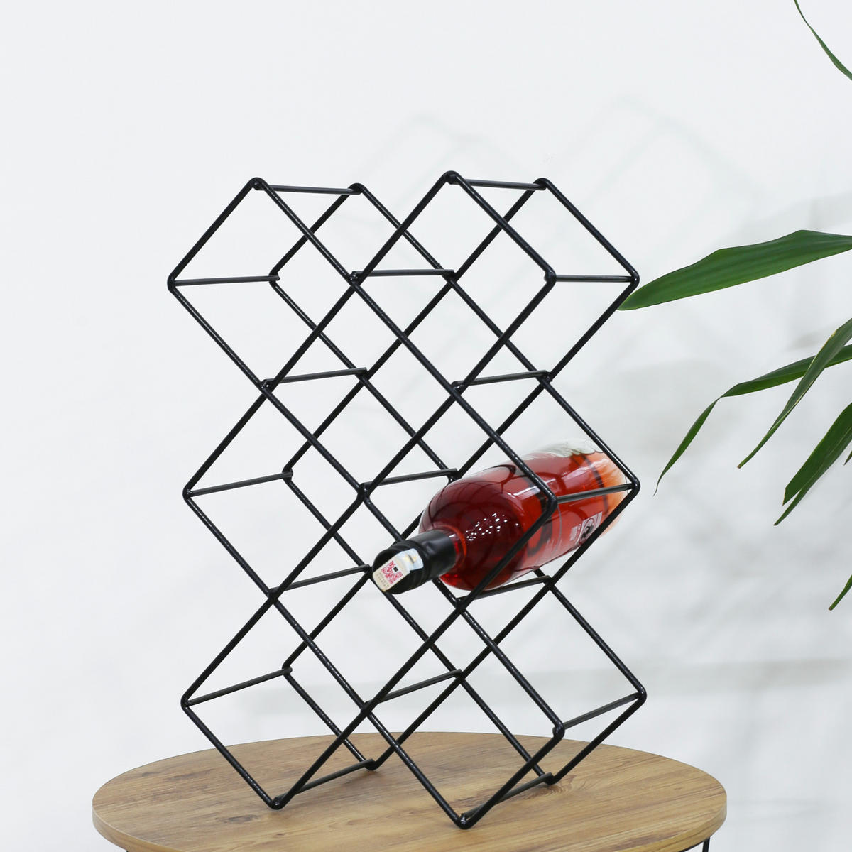 WEINREGAL Apremont - Schwarz, Metall (28.5/43/15cm) - [en.casa]