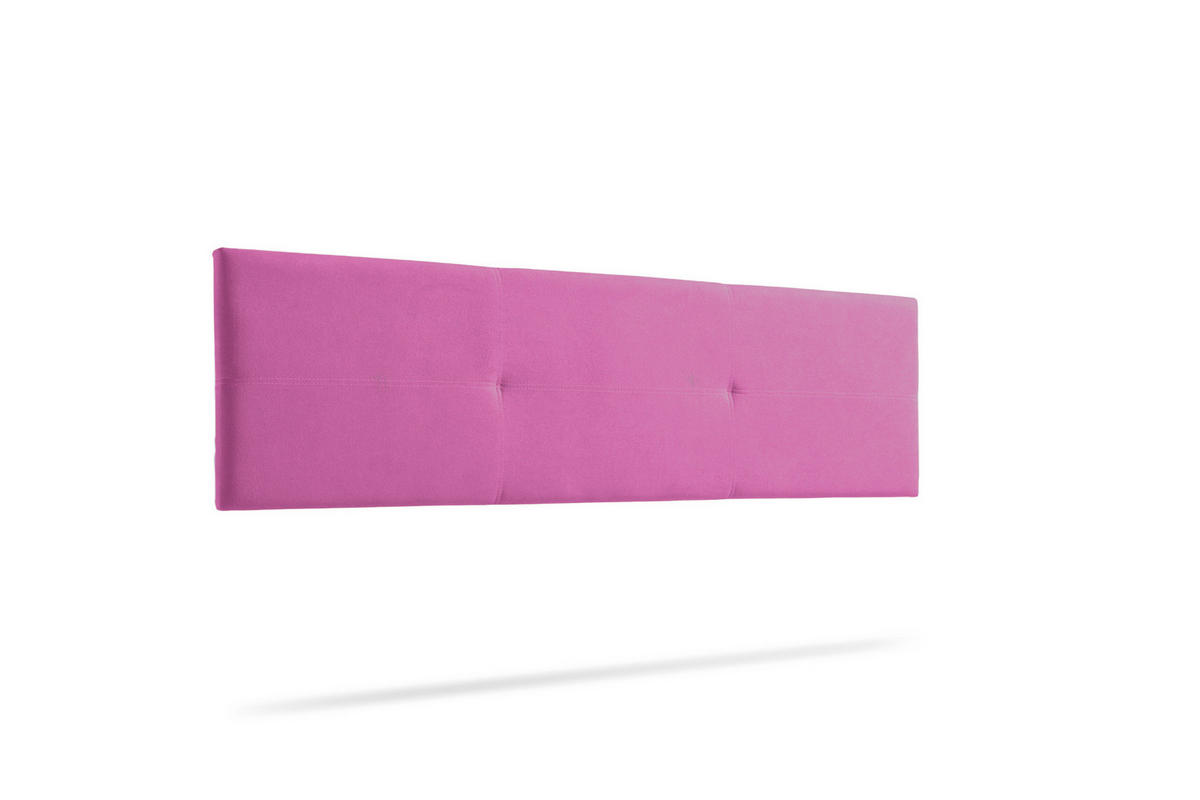 Kopfteil gepolstert ALMA Aqualine 130x50x5 cm - Fuchsie - Moonia - Rosa, Holz (130/5/50cm)