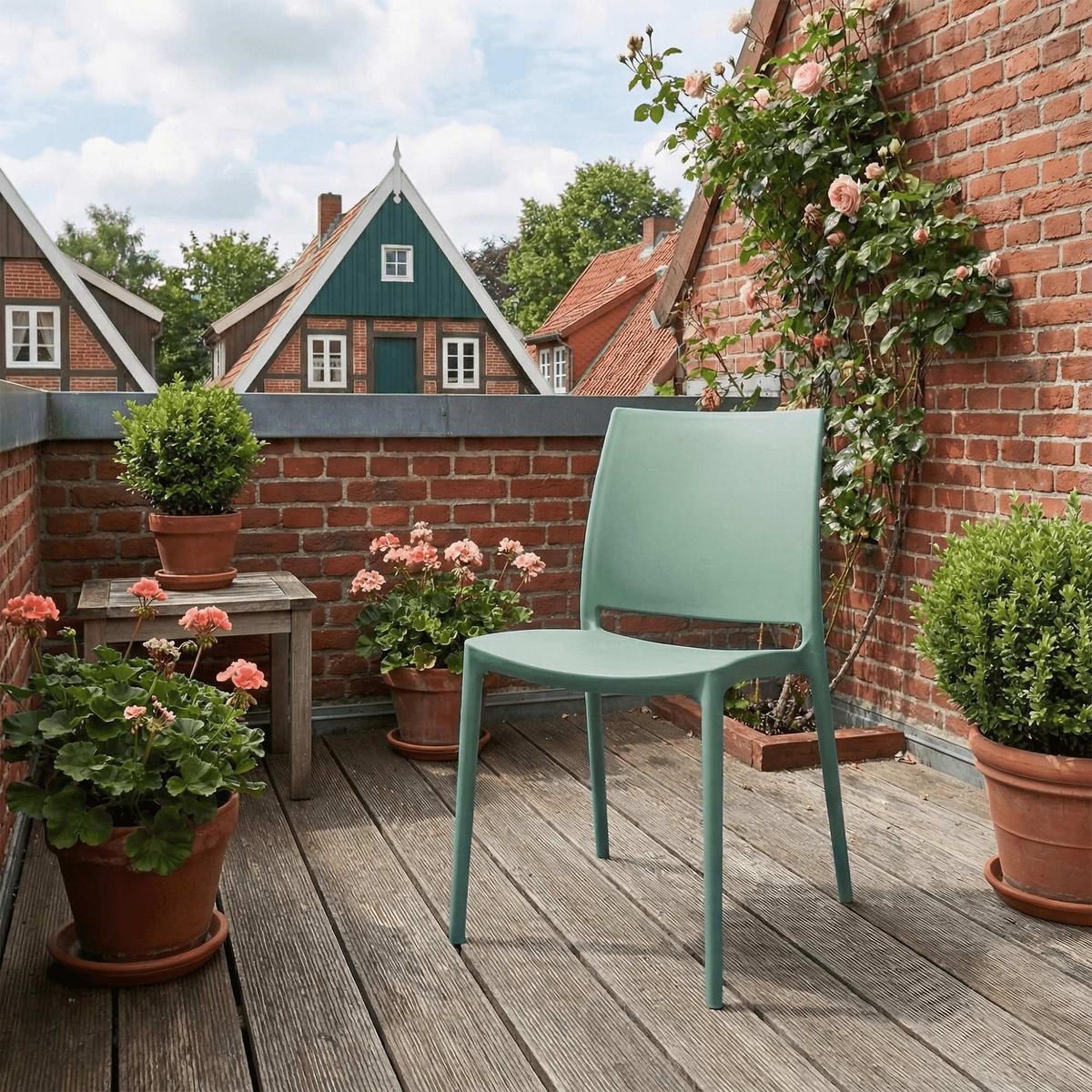 GARTENSTUHL Kunststoff Oliv - Olivgrün, Kunststoff (42/81/49cm) - CLP