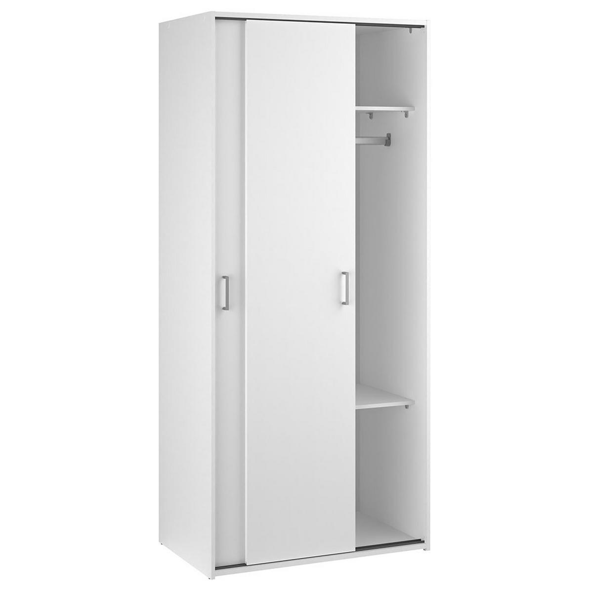 KLEIDERSCHRANK, Space, Weiß, Holzwerkstoff, 78 x 49 x 176 cm - Weiß, Holzwerkstoff (78/176/49cm) - ebuy24