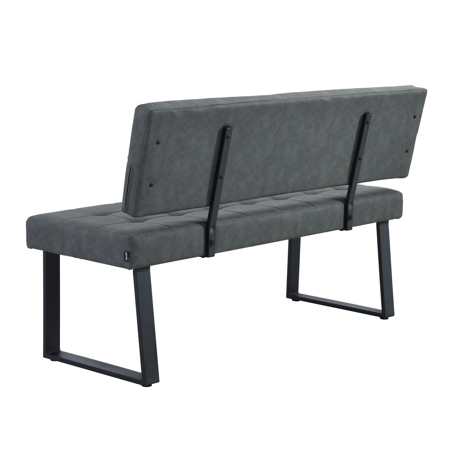SITZBANK SIGFRID - Schwarz, Textil/Metall (140/48/56cm) - B&D Home
