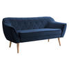 SOFA Skand 2 - Naturfarben/Dunkelblau, Holz/Textil (140/75/74cm) - MIRJAN24