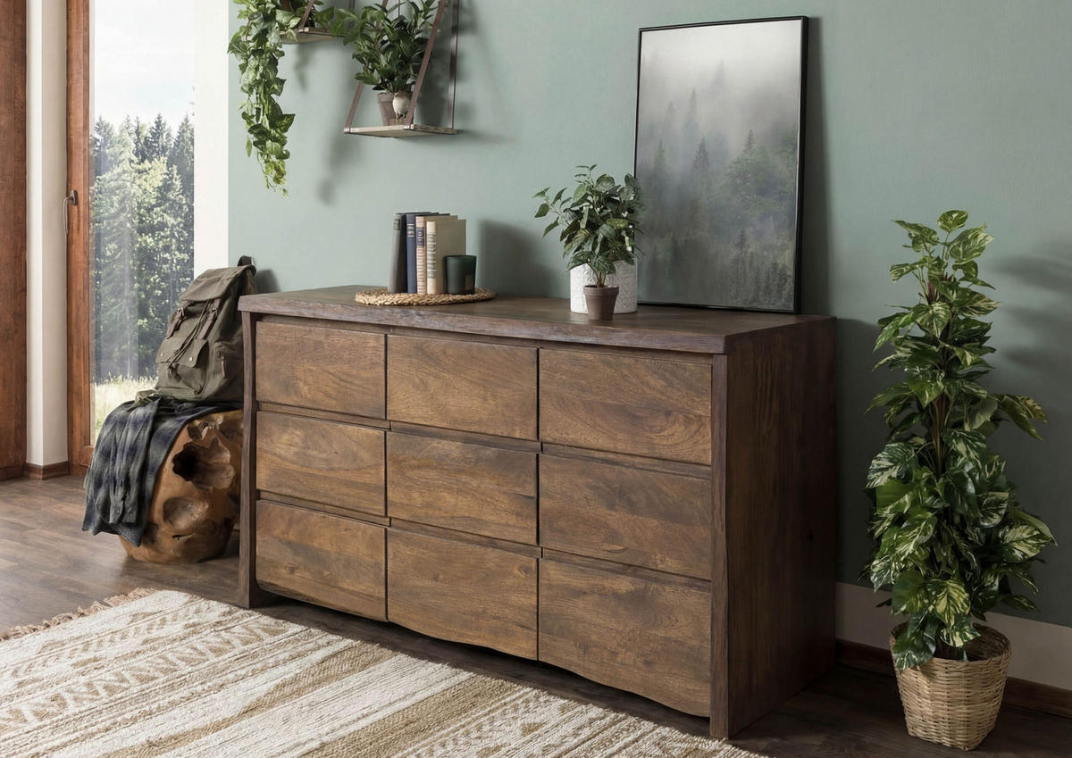 SIDEBOARD Mango 146x45x80 braun geölt PURE MANGO #216 - Braun, Holz (146/80/45cm) - Massivmoebel24