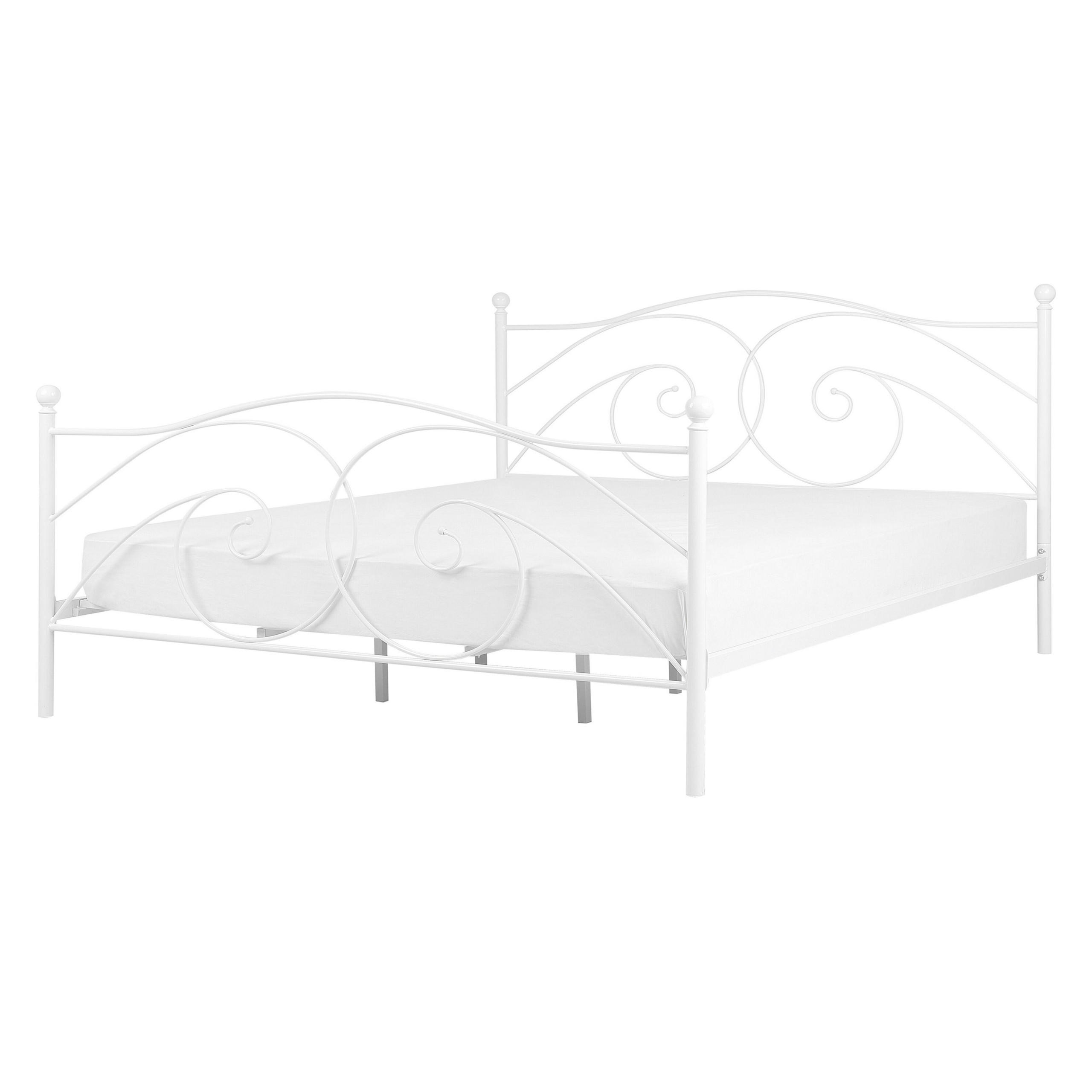 METALLBETT 140/200cm Weiß Dinard - Weiß, Metall (140/200cm) - Beliani
