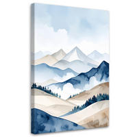 LEINWANDBILD Landschaften 30x45cm - Blau, Textil (30/45cm) - Feeby